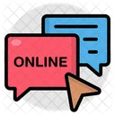 Chat En Linea Comunicacion En Linea Conversacion Icono