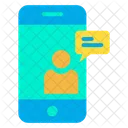 Chat Movil En Linea Burbuja De Chat Movil Icono