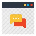 Chat En Linea Comunicacion En Linea Chat Web Icono