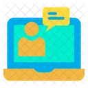 Chat En Linea Burbuja De Chat Computadora Portatil Icono