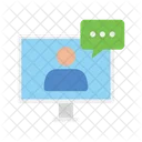 Chat En Vivo Comunicacion Video Chat Icono