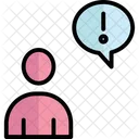 Chat Error Exclamation Mark Man Icon