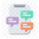 Chat Grupal Trabajo En Linea Icono