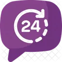 Chat 24 Hours Support Icon