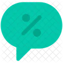 Ecommerce Chat Discount Icon