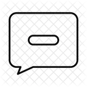 Chat Remove Remove Text Icon