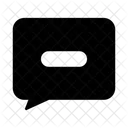 Chat Remove Remove Text Icon