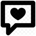 Social Media Chat Heart Icon