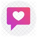Social Media Chat Heart Icon