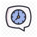 Reloj de mensajes de chat  Icono