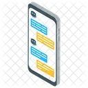 Chat Sur Smartphone Chat Mobile Chatbot Icône