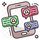 Chat Movil Comunicacion Movil Mensaje Movil Icono