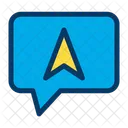 Navigation Arrow Chat Bubble Communication Icon