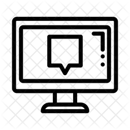 Conversar no computador monitor  Ícone