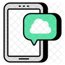 Chat en la nube móvil  Icono