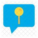 Location Pin Favorite Place Chat Bubble Icon
