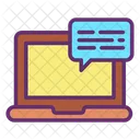 Chat De Computadora Portatil Chat De Computadora Portatil Chat En Linea Icon