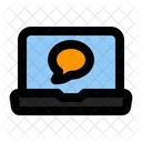 Chat Computadora Portatil Chateando Icono