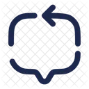 Chat Quadrat Pfeil Symbol