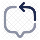 Chat Quadrat Pfeil Symbol