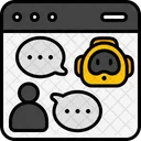 Chat automático en línea  Icono