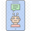 En Ligne Robot Chat Icône