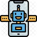 Chatbot Movil Artificial Icon