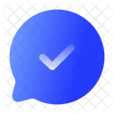 Chat Round Check Chat Square Arrow Message Icon Icon