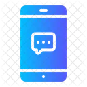 Chat con teléfono inteligente  Icono
