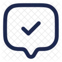 Chat Square Check Web Icon Message Icon Icon