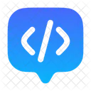 Chat Square Code  Icon