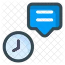 Chat Time Communication Time Clock Message Icon