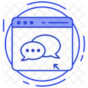 Chat Por Computadora Chat En Linea Conversacion En Redes Sociales Icono