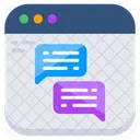 Chat Web Comunicacion Web Conversacion En Linea Icono