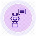 Icone De Linha De Chatbot Ícone