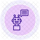 Icono De Linea De Chatbot Icono