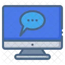 Chatting Monitor Screen Icon