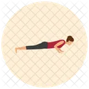 Chaturanga Yoga Pose Icône