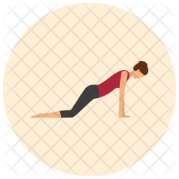 Chaturanga pose Icon