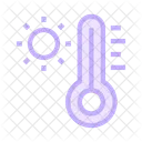 Soleil Temperature Thermometre Icône