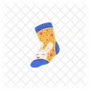 Drole Chaussette Vecteur Icône