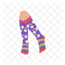 Drole Chaussette Genou Icône