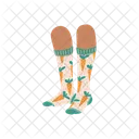Drole Chaussette Genou Icône
