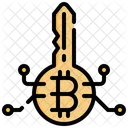 Chave Bitcoin Criptografia Bitcoin Ícone