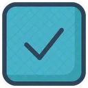 Square Tick Approved Icon
