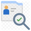 Check Resume Qualified Recruitment Selection Applicant Icon