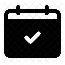 Check Calendar Icon - Download in Glyph Style