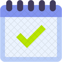Check Calendar Icon - Download in Flat Style