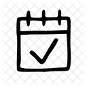 Check Calendar Approved Schedule Event Day Date Tick  Icon