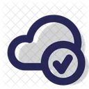 Verificar Nuvem Completar Armazenamento Verificado Ícone